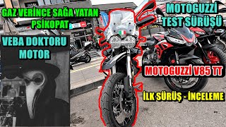 GAZ VERİNCE YATAN MOTOR   MOTO GUZZİ V85 TT İLK SÜRÜŞ  İNCELEME [upl. by Aohsoj]