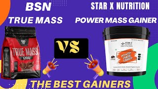 bsn true mass VS star x power mass gainer  power mass gainer vs bsn true mass  best mass gainer [upl. by Giesser]