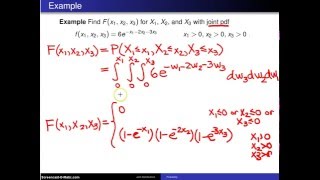 Multivariate distributions joint cumulative distribution functions  Example 1 [upl. by Netsreik402]