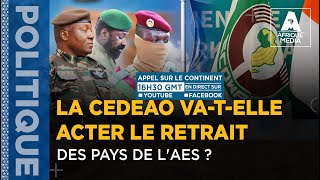 LA CEDEAO VATELLE ACTER LE RETRAIT DES PAYS DE LAES [upl. by Notsirk184]