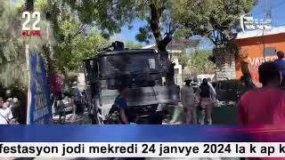 Manifestasyon FRONOHSD te nan lari jodi mèkredi 24 janvye 2024 la [upl. by Itsud435]