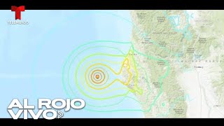 Un potente sismo sacude el norte de California y provoca alerta de Tsunami  Al Rojo Vivo [upl. by Nomyad294]