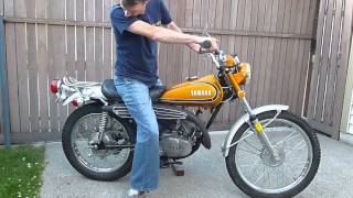 1973 Yamaha CT3 175 Enduro first start up in 30 years [upl. by Nomed757]