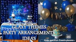 GALAXY THEMES BIRTHDAY PARTY 🥳DECORATION 💡IDEAS [upl. by Alexei]