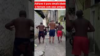 Adriano é pura simplicidade e ternura com seus amigos shorts Flamengo adrianoimperador [upl. by Yecnahc840]