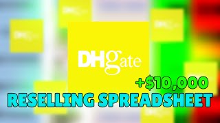 Best FREE DHgate RESELLING Spreadsheet 2024 11 [upl. by Oicaro]