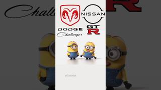 Dodge challenger vs nissan GTR skyline minions style funnyforyou trending asmrfyptiktok gtr🙂 [upl. by Eeral255]