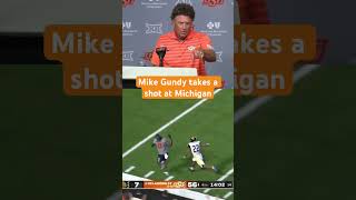 Mike Gundy takes a shot at Michigan amp Connor Stallions [upl. by Alrahc]