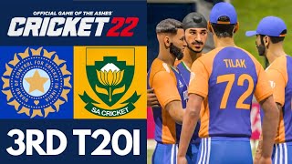 INDIA VS SOUTH AFRICA  3RD T20I MATCH  CRICKET 22 GAMEPLAY [upl. by Baugh]