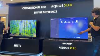 Conventional LED TV audio vs Sharp Aquos XLED TV audio [upl. by Eusadnilem474]