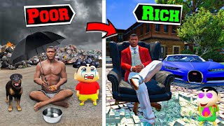 Franklin Transforms from Poor to Ultra Rich Trillionaire in GTA 5 💰🔥  Shinchan amp Chop [upl. by Chesnut253]