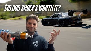 We build IndyCar shocks for my Pikes Peak 3 Rotor RX7 It feels like cheating [upl. by Weiler]