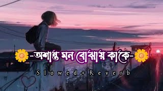 Dipannita Lyrics Song  অশান্ত মন বোঝাই কাকে দীপান্বিতা  slowed and reverb  bangalilofi [upl. by Anallise]