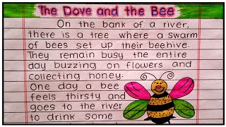 Story The Dove and The Bee  The Dove and The Bee story in English  The Ant and the Dove story [upl. by Nanah79]