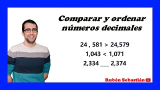 ORDENAR O COMPARAR NÚMEROS DECIMALES [upl. by Shiverick]