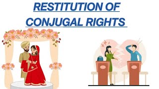 Restitution of Conjugal Rights Sec9 Hindu Marriage ActHindu law Family Law [upl. by Hourihan]