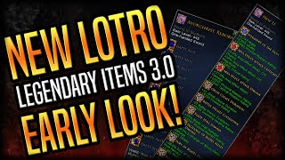 New LOTRO Legendary Items 30 Revamp [upl. by Oznola]