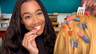 ASMR The Girl Behind You In Class Eats The Bugs Out Of Your Hair 😋🪲 Hair Play ASMR [upl. by Ybbil]