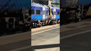 Departing Haymarket for Edinburgh Waverley are Scotrail DMUs 158 714amp724 July 2024 [upl. by Annahsal19]