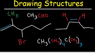 Organic Chemistry Drawing Structures  Bond Line Skeletal and Condensed Structural Formulas [upl. by Giulietta363]