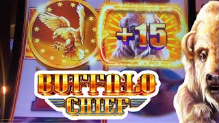 BUFFALO CHIEF SLOTS  LANDING THE MINOR FOR THE FIRST TIME  MINOR COIN ON SLOT MACHINE casino [upl. by Godred503]