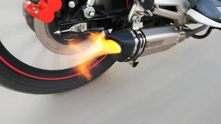 Sanya fice  Pot Akrapovic Laser  110cc معدلة إلى Sanya Fice R50 لمحة سريعة لدراجة [upl. by Iosep]