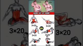 6 FatBurning Exercises You Can Do at Home fitness gym burnfat shorts absworkout [upl. by Ahsaetan]