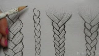 How to Draw Hair Braids [upl. by Laurin]