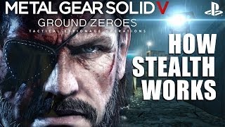 Metal Gear Solid V Ground Zeroes on PS4  How The Stealth Works PS4 1080p Gameplay [upl. by Nitsoj]