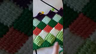 Shorts  I am making an Entrelac Crochet Blanket [upl. by Eitirahc613]