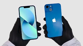 Apple iPhone 13 Blue Unboxing  Gameplay  ASMR [upl. by Daiz]