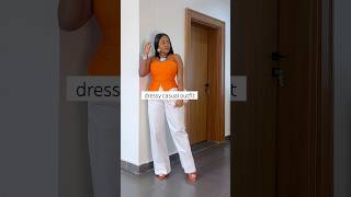 dressy casual outfit 🧡🤍 outfitinspriation grwm fashionstyle [upl. by Margo630]