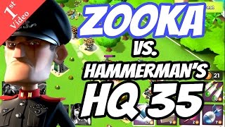 How to Defeat Hammermans hq 35  Hammerman vs ZOOKA  Boom beach gameplay [upl. by Hainahpez]