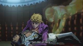 JJBA Golden Wind Giorno heals and saves Bucciarati [upl. by Ocirled378]