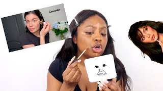 BLACK GIRL TRIES KYLIE JENNER MAKEUP ROUTINE [upl. by Haniraz]