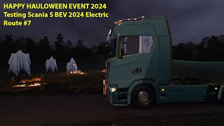 TESTING THE ETS2 SCANIA S BEV ELECTRIC 2024 v10 MOD UNCUT COMPLETE ROUTE HAULOWEEN EVENT 2024 7 [upl. by Marvel]