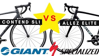 Specialized Allez Elite vs Giant Contend SL1 [upl. by Atyekram]