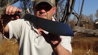 Golok Condor El Salvador Machete Chopping 12 Inch  Survival Zone Africa Review [upl. by Dnalrah]