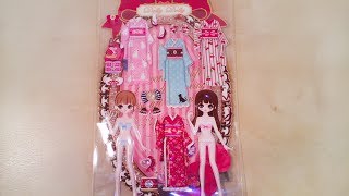 DOLLY DOLLY STICKERS  Redressable paper dolls from Japan [upl. by Leverett]