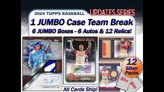 2024 Topps Update JUMBO 1 Case 6 Box TEAM break 2 eBay 101624 [upl. by Ennaxor90]