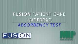 Fusion® vs Cotton  Absorbency Test  Seamless Patient Care Underpad from MIP [upl. by Riffle]