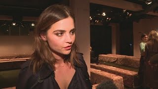 Victoria star Jenna Coleman loves Burberry periodinspired runway [upl. by Latia]