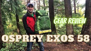 Osprey Exos 58 Backpack Gear Review [upl. by Rosalia]