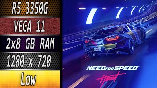 R5 3350G  VEGA 11  Need For Speed Heat 720p 2x8GB PC Sem Placa de Vídeo [upl. by Anadroj]