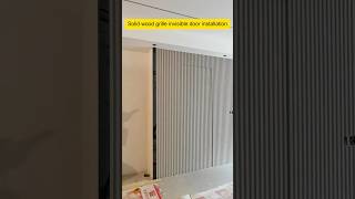 Solid wood grille invisible door installation interiordesign shorts alshaheentech [upl. by Llemert]