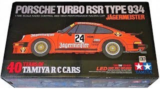 Tamiya RC Cars 40th Anniversary Ltd Porsche Turbo RSR 934 Jägermeister Edition Build Recap [upl. by Pry]