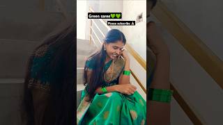 Green saree💚💚 LeenaCharantwins song expression [upl. by Iad590]