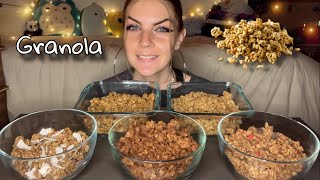 GIANT GRANOLA MUKBANG Vegan No Talking [upl. by Lunseth441]