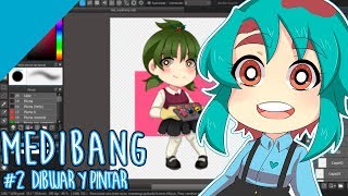 2 Tutorial MEDIBANG  Cómo dibujar y colorear SPEEDPAINT│ NolightArtist [upl. by Ahtivak101]