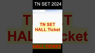 TNSET 2024 Hall ticket from Manonmanium Sundaranar University tnset examupdates2024 tnset set [upl. by Huey]